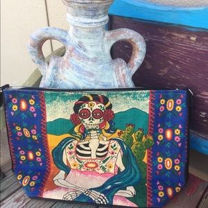 100% cotton shoulder Day of the Death bag.